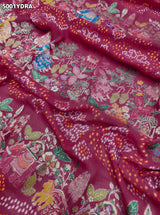 KcPc Designer Georgette Kalamkari Dupatta with Heavy Embroidery