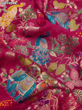 KcPc Designer Georgette Kalamkari Dupatta with Heavy Embroidery