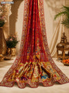 KcPc Georgette Kalamkari Style Dupatta with Heavy Embroidery Work
