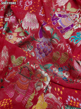 KcPc Georgette Kalamkari Style Dupatta with Heavy Embroidery Work