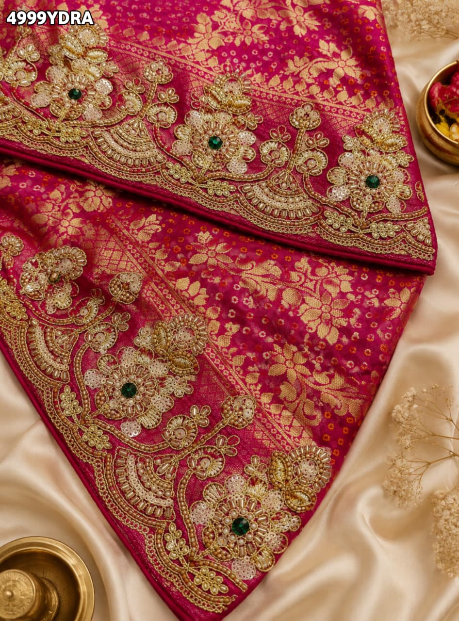 KcPc Georgette Banarasi Style Dupatta with Heavy Embroidery Work