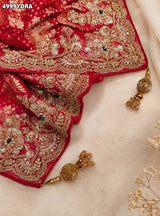 KcPc Georgette Banarasi Style Dupatta with Heavy Embroidery Work