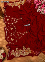 KcPc Pure Gaji Silk Bandhani Saree with Gota Patti Work AMT