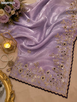 KcPcTissue Silk Designer Style Saree with Embroidery Work HM