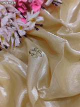 KcPc Tissue Silk Designer Saree with Beautiful Tari Embroidery WorkHM