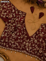 KcPc Tissue Silk Designer Saree with Beautiful Tari Embroidery WorkHM