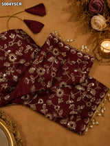 KcPc Tissue Silk Designer Saree with Beautiful Tari Embroidery WorkHM