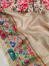 KcPc Premium Georgette Printed Style Saree with Beautiful Mirror WorkRJC