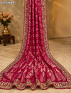 KcPc Georgette Banarasi Style Pila Chunri with Heavy Embroidery Work