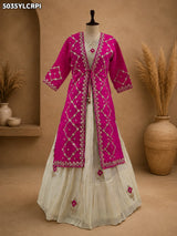 KcPc Chinon Silk Ready-to-Wear Lehenga with Gota Patti Work