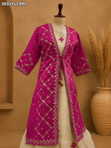 KcPc Chinon Silk Ready-to-Wear Lehenga with Gota Patti Work