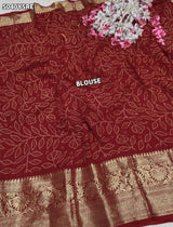 KcPc Traditional Bandhani Style Viscose Silk Saree with Elegant Zari Weaving SSM