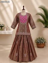 KcPc Elegant HO Silk Ready-to-Wear Lehenga with Zardosi Embroidery