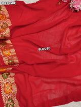 KcPc Banarasi Style Georgette Saree with Zari Weaving Festive Wear SareeVKFH