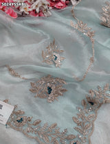 KcPc Designer Tissue Silk Saree with Elegant Embroidery Work AJD
