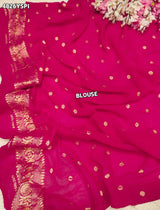 KcPc Traditional Banarasi Style Georgette Saree with Beautiful Zari WeavingVKFH