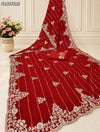 KcPc Designer Georgette Saree with Embroidery Work for Festive Wear GAN