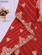 KcPc Designer Georgette Saree with Embroidery Work for Festive Wear GAN