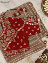 KcPc Designer Tissue Silk Saree with Heavy Embroidery WorkHSE