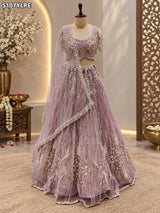 KcPc Party Wear Designer Tissue Silk Lehenga with Embroidery Work