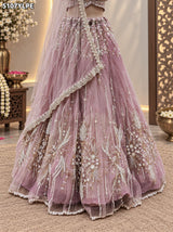 KcPc Party Wear Designer Tissue Silk Lehenga with Embroidery Work
