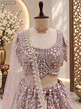 KcPc Party Wear Designer Tissue Silk Lehenga with Embroidery Work