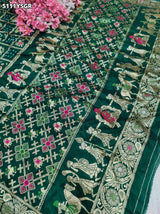 KcPc Traditional Banarasi Style Silk Saree with Zari Weaving