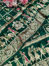 KcPc Traditional Banarasi Style Silk Saree with Zari Weaving