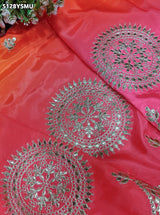 KcPc Soft HO Silk Designer Saree with Gotapatti Work for Festive Wear