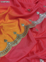KcPc Soft HO Silk Designer Saree with Gotapatti Work for Festive Wear