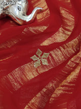 KcPc Traditional Ho Creap Silk Saree with Embroidery Work for Festive Wear