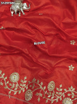 KcPc Traditional Ho Creap Silk Saree with Embroidery Work for Festive Wear