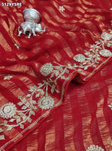 KcPc Traditional Ho Creap Silk Saree with Embroidery Work for Festive Wear