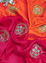 KcPc Pure Russian Silk Banarasi Saree with Embroidery Work for Festive Wear