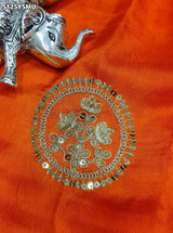 KcPc Pure Russian Silk Banarasi Saree with Embroidery Work for Festive Wear