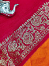 KcPc Pure Russian Silk Banarasi Saree with Embroidery Work for Festive Wear