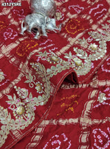 KcPc Gaji Silk Bandhani Style Gotapatti Work Festive Wear Saree
