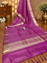 KcPc New Tissue Silk Banarasi Style With Zari weaving Saree KB