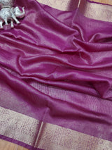 KcPc New Tissue Silk Banarasi Style With Zari weaving Saree KB