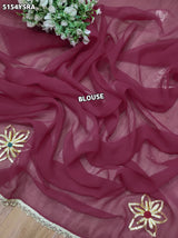 KcPc Georgette Traditional Style Saree with Gotapatti Work for Festive Wear