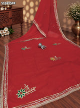 KcPc Traditional Style Georgette Saree Adorned with Gotapatti Work for Special Occasions