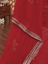 KcPc Traditional Style Georgette Saree Adorned with Gotapatti Work for Special Occasions