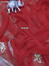 KcPc Traditional Style Georgette Saree Adorned with Gotapatti Work for Special Occasions