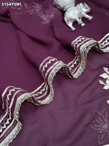 KcPc Georgette Festive Saree with Traditional Pattern and Detailed Gotapatti Work