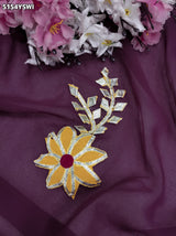 KcPc Georgette Festive Saree with Traditional Pattern and Detailed Gotapatti Work