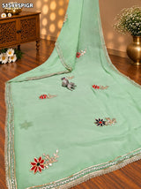 KcPc Designer Traditional Georgette Saree with Gotapatti Work for Festive Celebrations