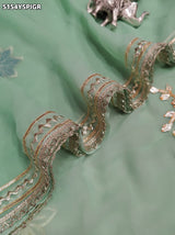 KcPc Designer Traditional Georgette Saree with Gotapatti Work for Festive Celebrations
