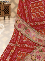 KcPc Georgette Meenakari Style Saree with Zari Weaving for Festive Wear