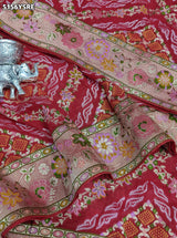 KcPc Georgette Meenakari Style Saree with Zari Weaving for Festive Wear
