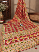 KcPc Georgette Banarasi Style Saree with Zari Weaving for Festive Wear